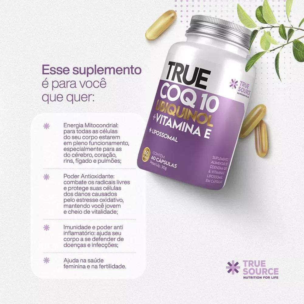 TRUE COQ10 UBIQUINOL LIPOSSOMAL 60 CAPSULAS TRUE SOURCE