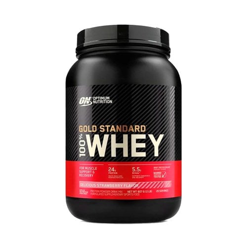 WHEY GOLD 100 MORANGO OPTIMUM NUTRITION 900g