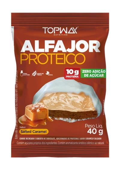 ALFAJOR PROTEICO TOPWAY 40G - SALTED CARAMEL