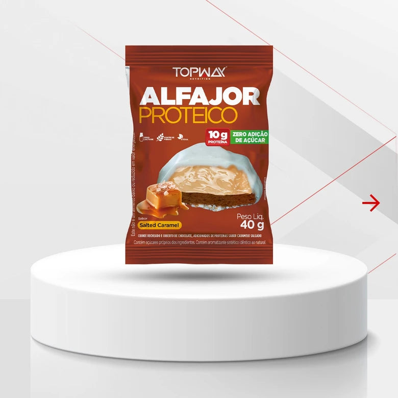 ALFAJOR PROTEICO TOPWAY 40G - SALTED CARAMEL