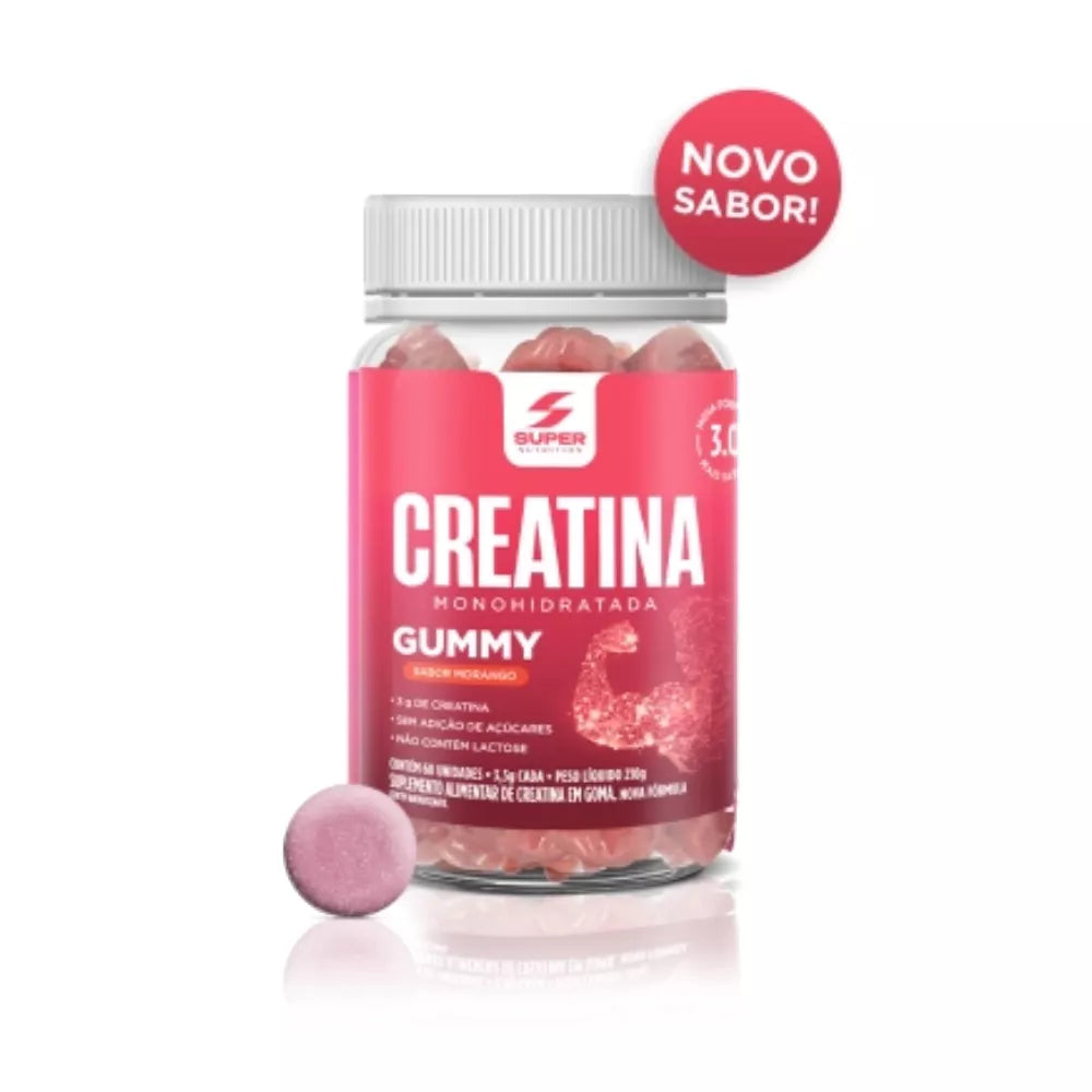 CREATINA SUPERGUMMY 60 GUMMIES - MORANGO