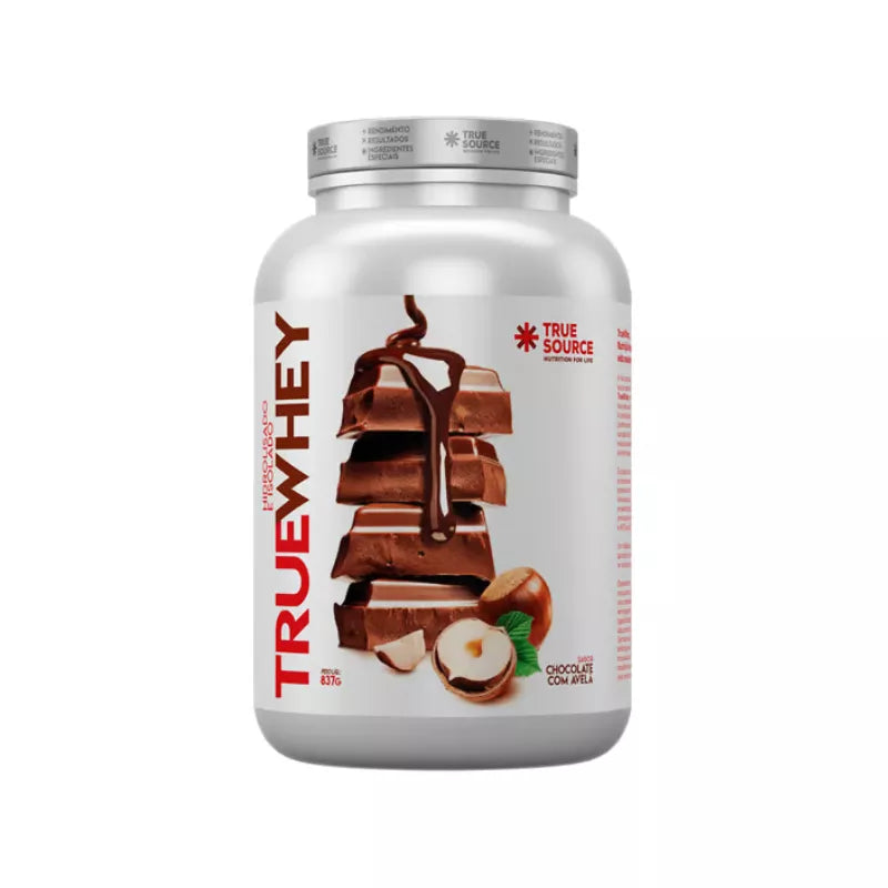 PROTEINA TRUE WHEY CHOCOLATE COM AVELA 837G TRUE SOURCE