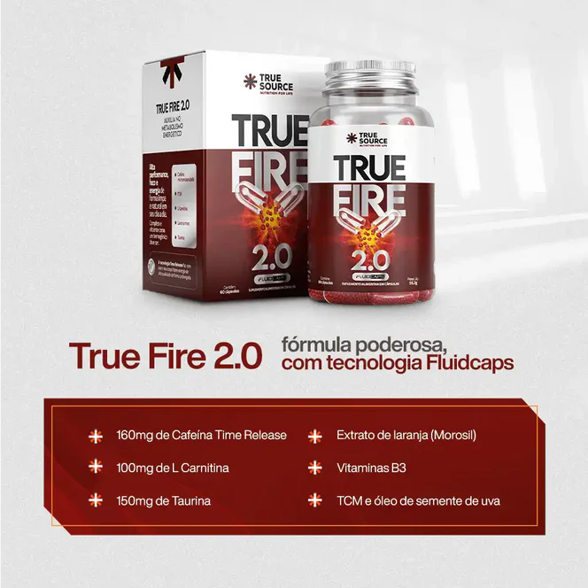 TERMOGENICO TRUE FIRE 2.0 60 CAPSULAS - TRUE SOURCE