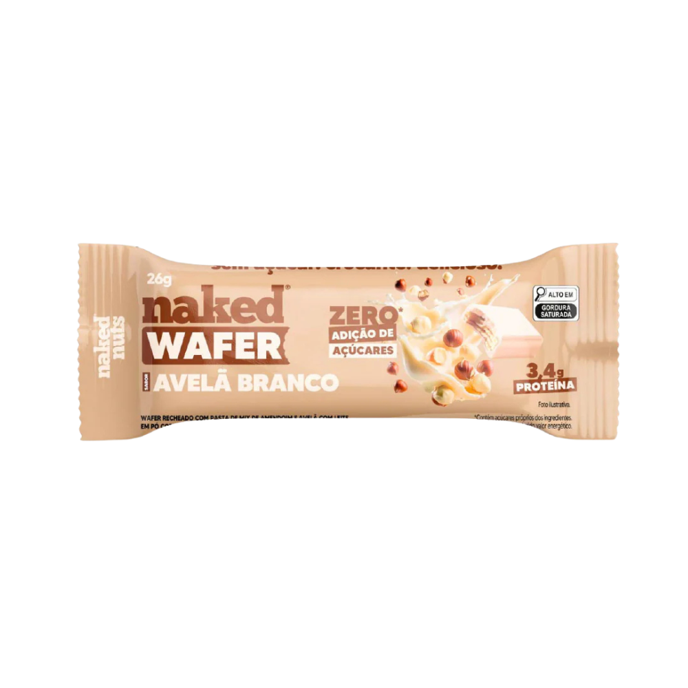WAFER AVELA BRANCO 26G NAKED NUTS