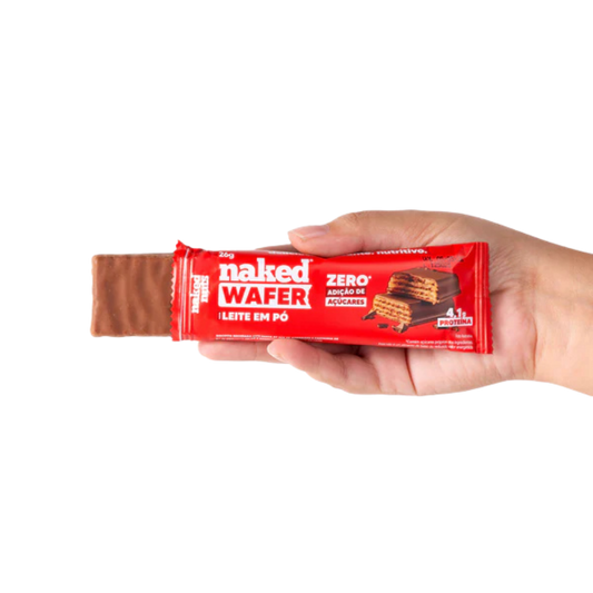 NAKED BITES - WAFER LEITE EM PO C CHOCOLATE AO LEITE 26G NAKED NUTS