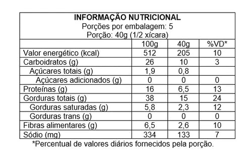 GRANOLA LOW CARB OLIVA E PAPRICA 200G LEVE CROC