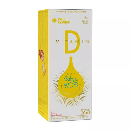 VITAMINA D FOR BABY E KIDS 30ML SABOR FRAMBOESA - TRUE SOURCE