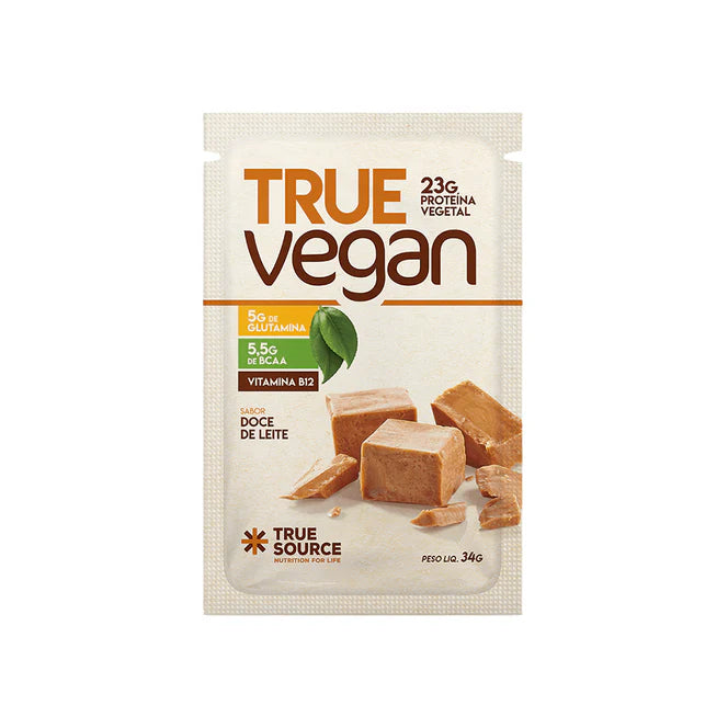 PROTEINA TRUE VEGAN DOSE UNICA DOCE DE LEITE 34G SACHE TRUE SOURCE
