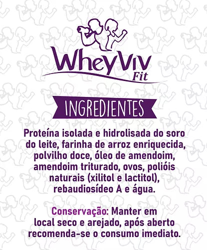 BISCOITO WHEY PROTEIN SABOR AMENDOIM 45G WHEYVIV