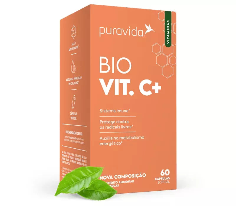 BIO VIT C+ VITAMINA C 60 CAPSULAS PURAVIDA