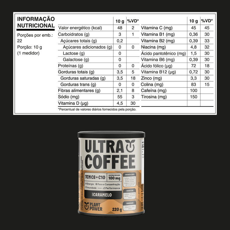 ULTRACOFFEE PLANT POWER CARAMELO SACHE