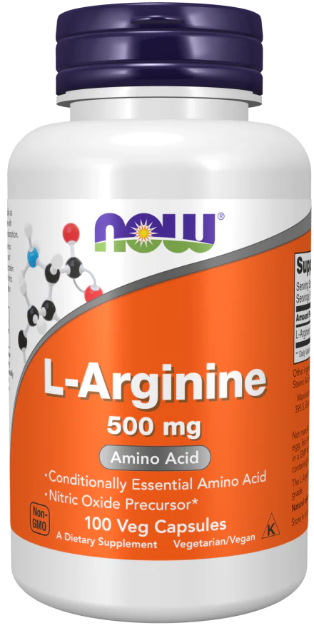 L ARGININA 500MG NOW FOODS 100 CAPSULAS
