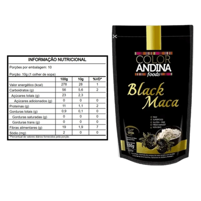 MACA PERUANA BLACK COLOR ANDINA 100G