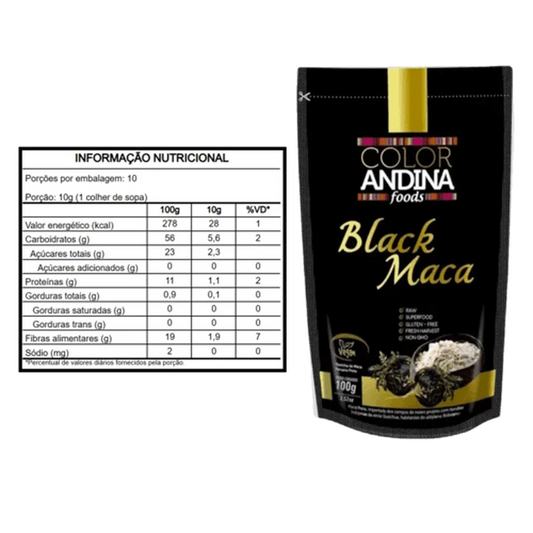 MACA PERUANA BLACK COLOR ANDINA 100G