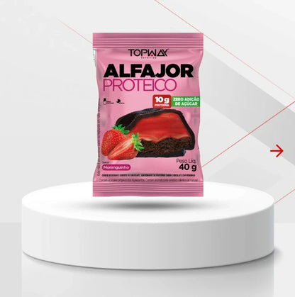 ALFAJOR PROTEICO TOPWAY 40G - MORANGUINHO