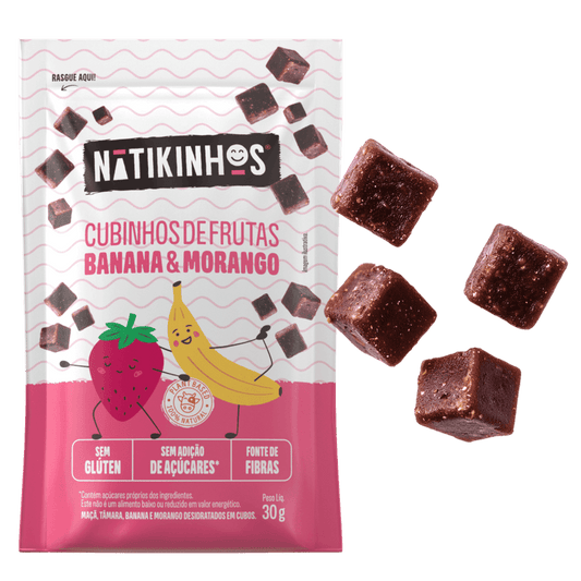 NATIKINHOS DE FRUTAS - 30G - BANANA E MORANGO