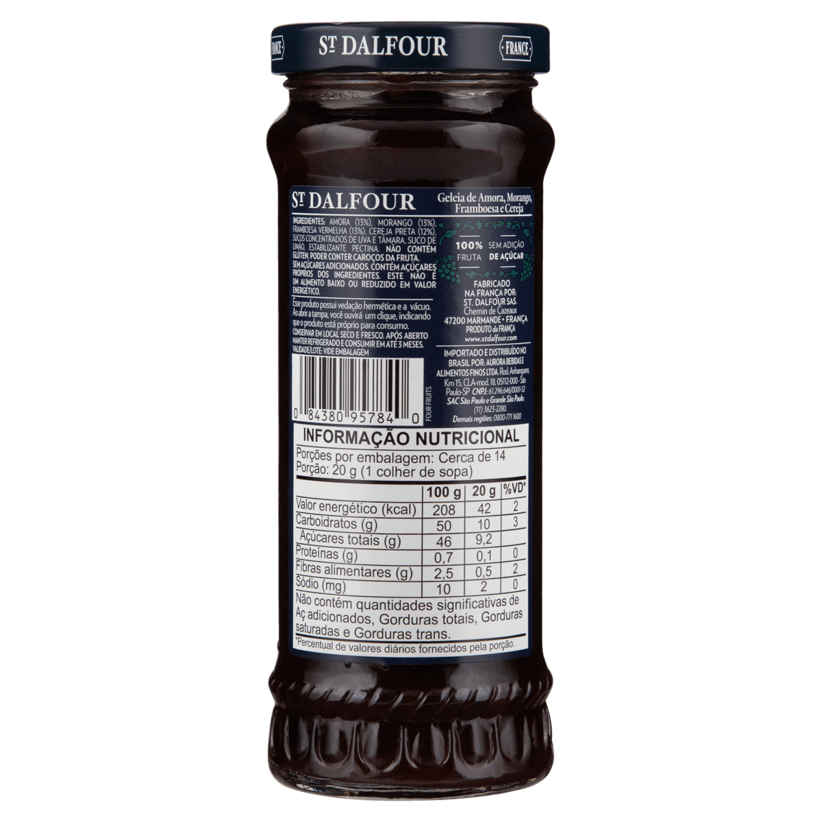 GELEIAS SAINT DALFOUR 284G 4 FRUTAS