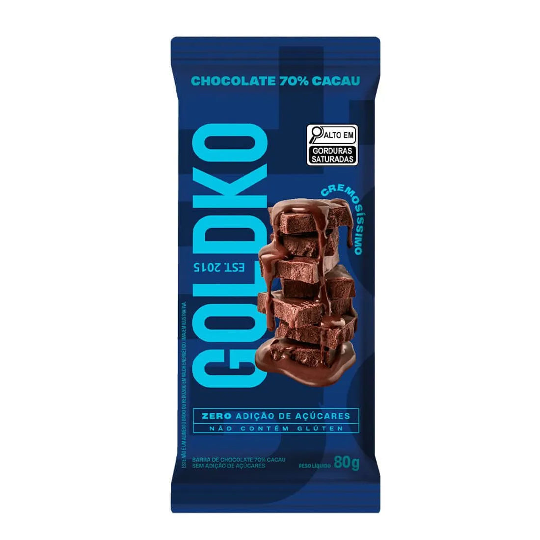 CHOCOLATE 70% CACAU 80G GOLDKO