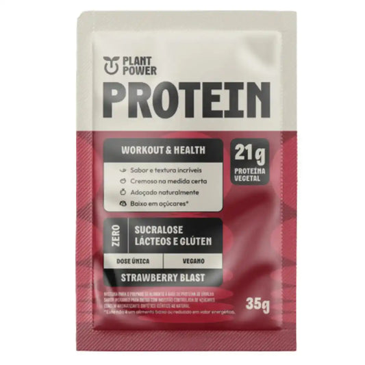 PLANT POWER PROTEIN MORANGO SACHE 35G