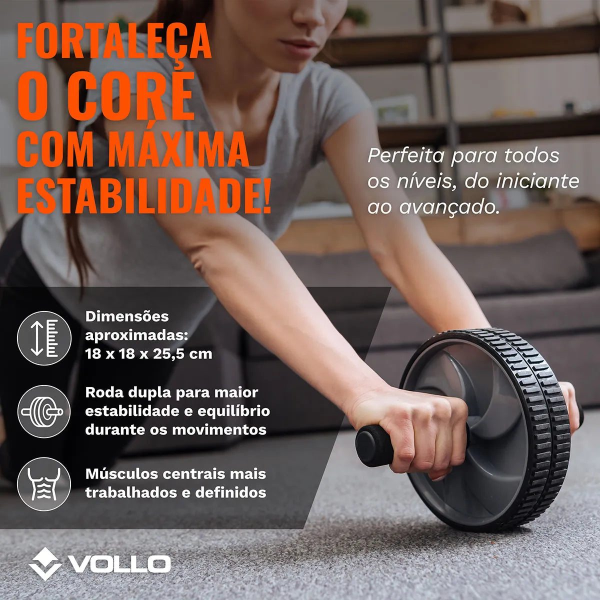 RODA DE EXERCICIO DUPLA - VOLLO