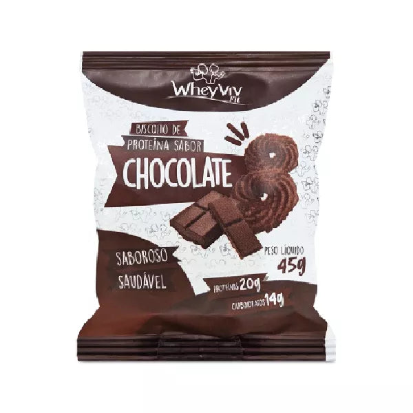 BISCOITO WHEY PROTEIN CHOCOLATE 45G WHEYVIV