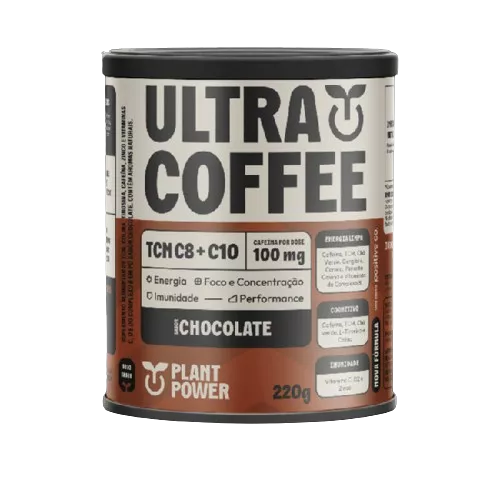 CAFÉ ULTRACOFFEE SABOR CHOCOLATE 220G -  PLANT POWER