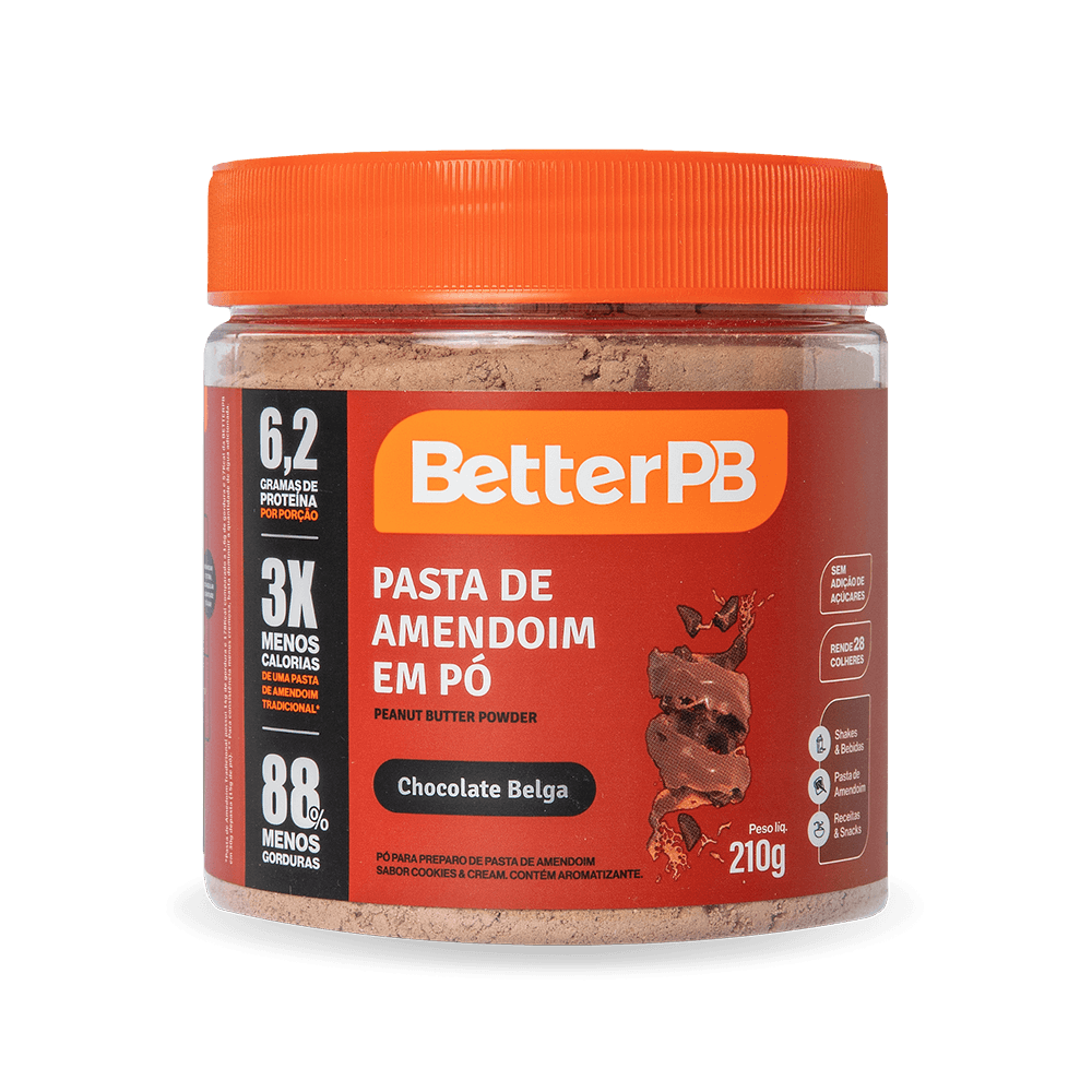 PASTA DE AMENDOIM EM PO 210G BETTERPB CHOCOLATE BELGA