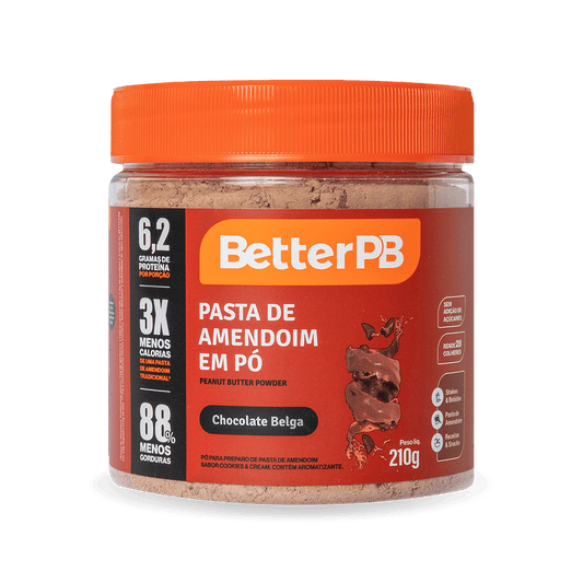 PASTA DE AMENDOIM EM PO 210G BETTERPB CHOCOLATE BELGA