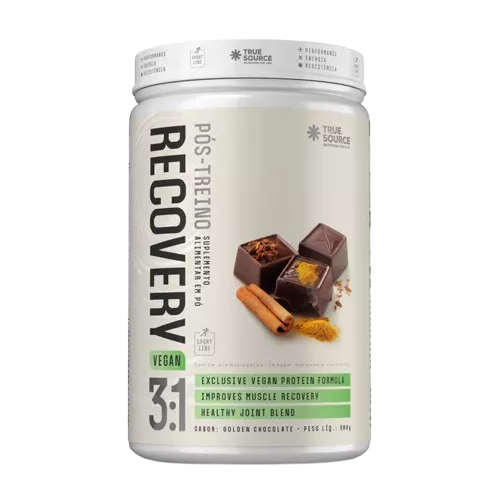 PÓS-TREINO RECOVERY SPORT LINE VEGAN GOLDEN CHOCOLATE 900G TRUE SOURCE