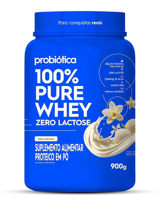 WHEY 100 PURE WHEY PROBIOTICA 900G BAUNILHA