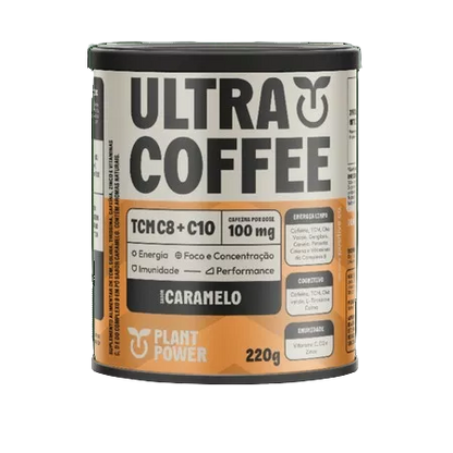 CAFÉ ULTRACOFFEE SABOR CARAMELO 220G -  PLANT POWER