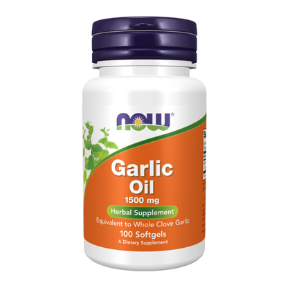 OLEO DE ALHO 1500MG NOW FOODS 100 CAPSULAS