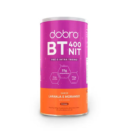BT NITRATO SABOR LARANJA COM MORANGO 450G DOBRO SUPLEMENTOS