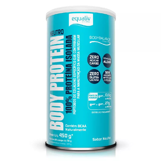 PROTEINA ISOLADA DE COLAGENO BODY PROTEIN SEM SABOR 450G EQUALIV