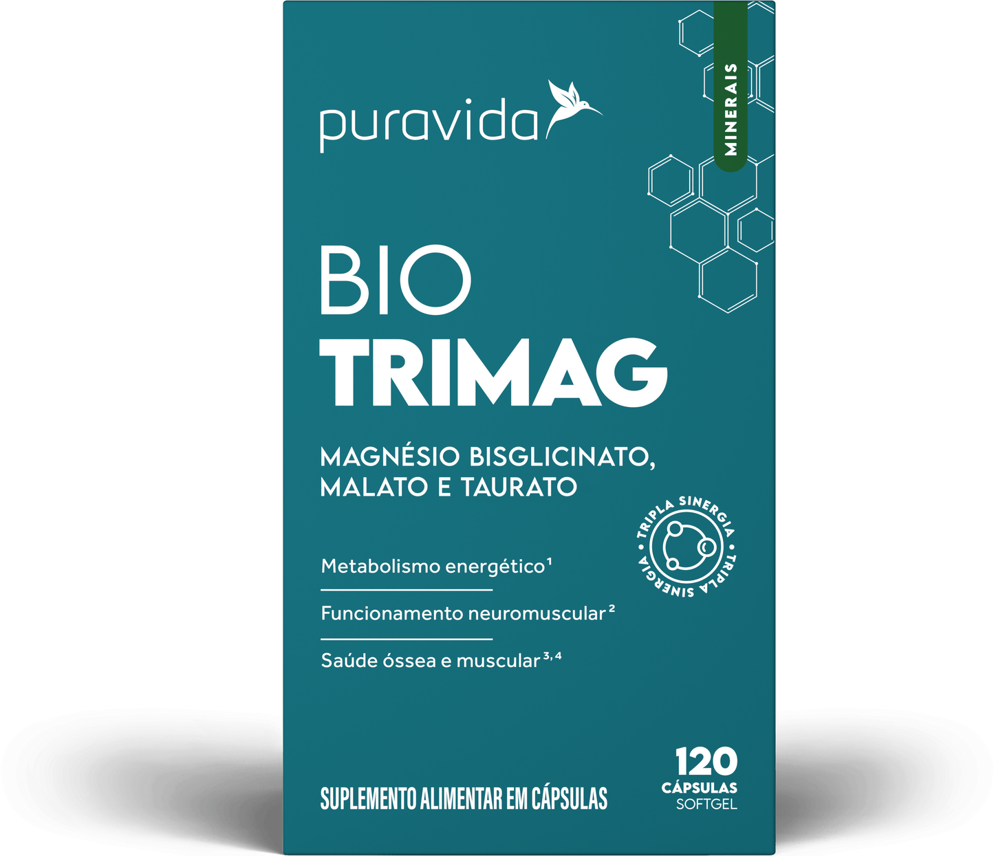BIO TRI MAGNESIO 120 CAPSULAS PURA VIDA
