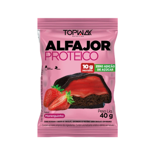 ALFAJOR PROTEICO TOPWAY 40G - MORANGUINHO