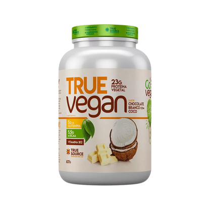 PROTEINA TRUE VEGAN CHOCOLATE BRANCO COM COCO 837G - TRUE SOURCE