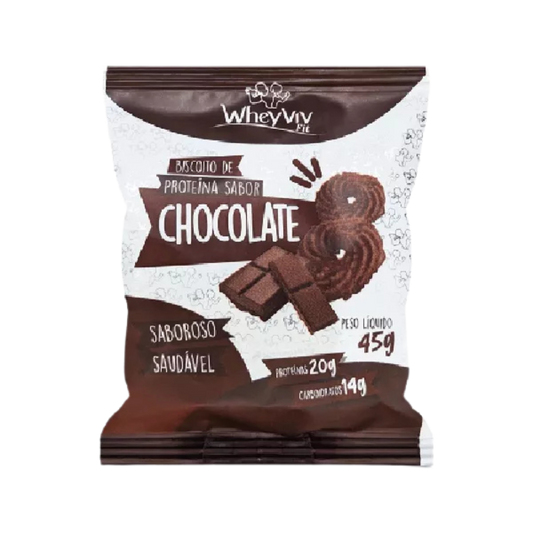 BISCOITO WHEY PROTEIN CHOCOLATE 45G WHEYVIV