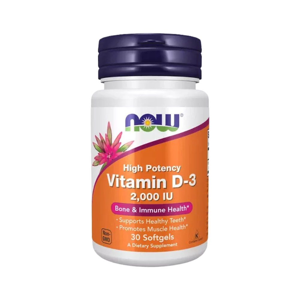 VITAMINA D3 2000UI - 30 SOFTGELS - NOW FOODS