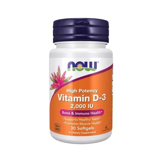 VITAMINA D3 2000UI - 30 SOFTGELS - NOW FOODS