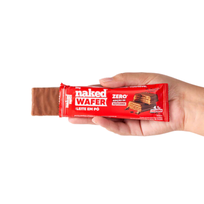 NAKED BITES - WAFER LEITE EM PO C CHOCOLATE AO LEITE 26G NAKED NUTS