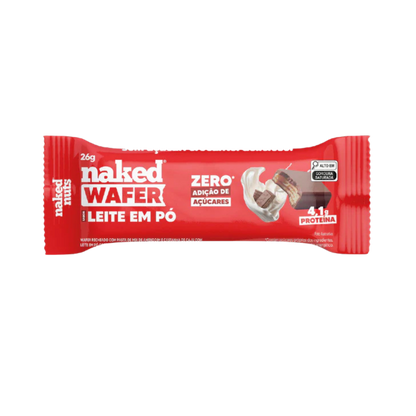 NAKED BITES - WAFER LEITE EM PO C CHOCOLATE AO LEITE 26G NAKED NUTS