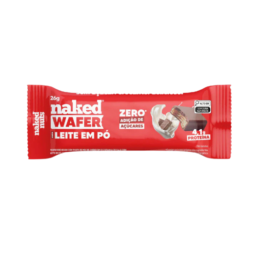 NAKED BITES - WAFER LEITE EM PO C CHOCOLATE AO LEITE 26G NAKED NUTS