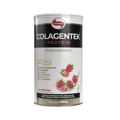 COLAGENTEK PROTEIN LATA 460G SABOR MORANGO VITAFOR