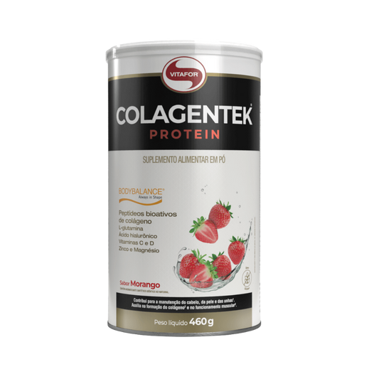 COLAGENTEK PROTEIN LATA 460G SABOR MORANGO VITAFOR