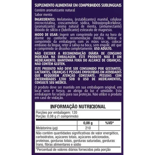 MELATONINA FAST EQUALIV 0.21MG 120 COMPRIMIDOS