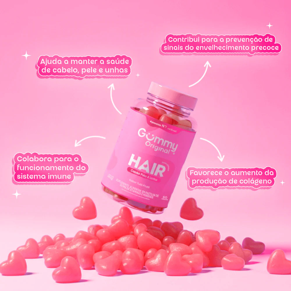GUMMY HAIR ZERO COM 60 - TUTI FRUTTI