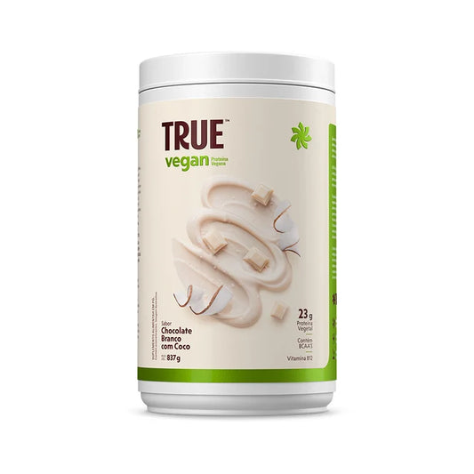PROTEINA TRUE VEGAN CHOCOLATE BRANCO COM COCO 837G - TRUE SOURCE