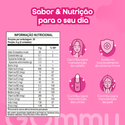 GUMMY HAIR ZERO COM 60 - TUTI FRUTTI