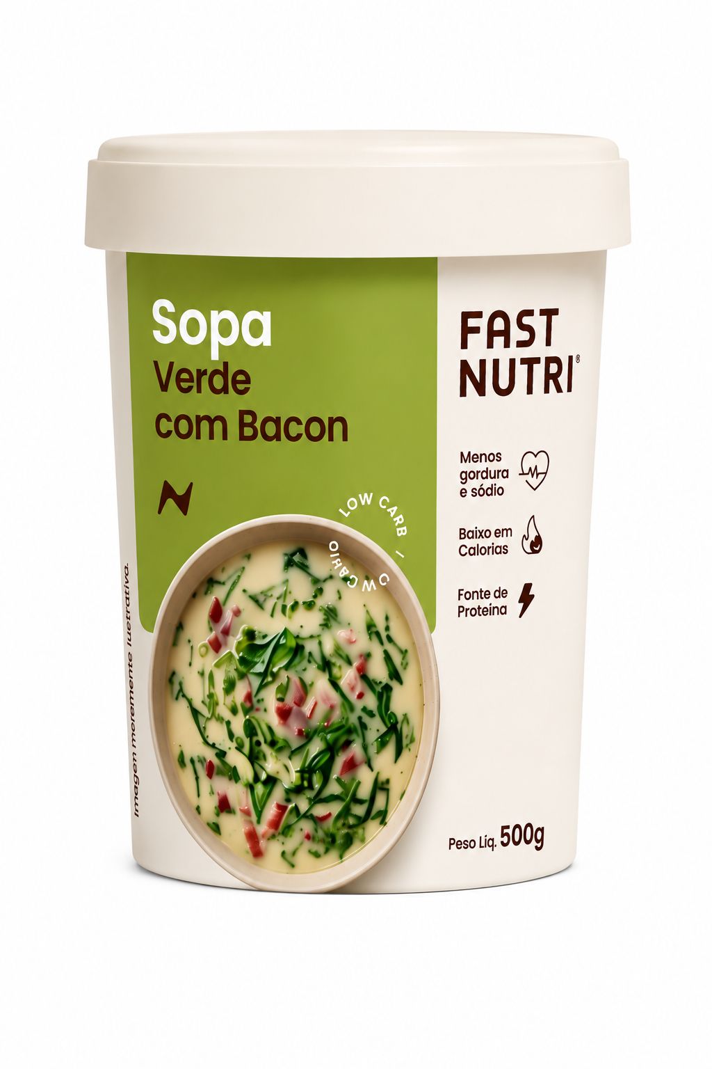 SOPA VERDE LOW CARB COM BACON